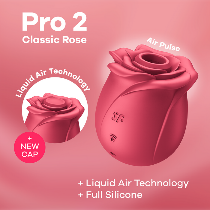 Satisfyer Pro 2 Classic Rose Vibromasseur À Pression D'air 16 cm