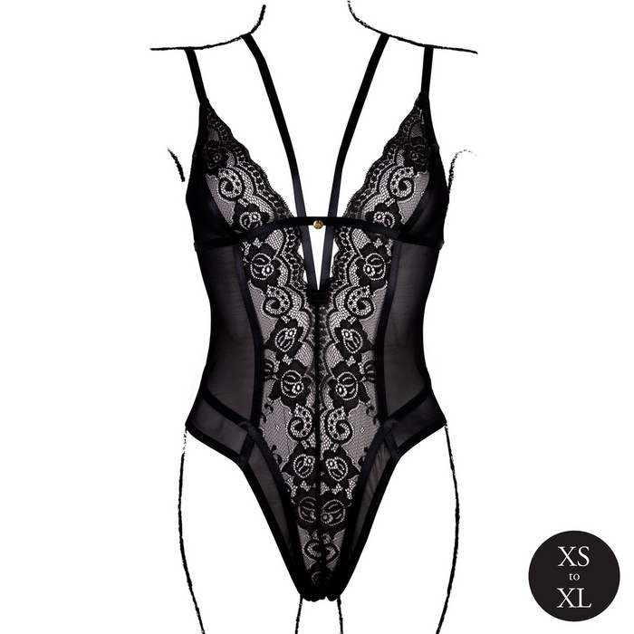 Le Désir Wireless Lace Bodysuit Noir