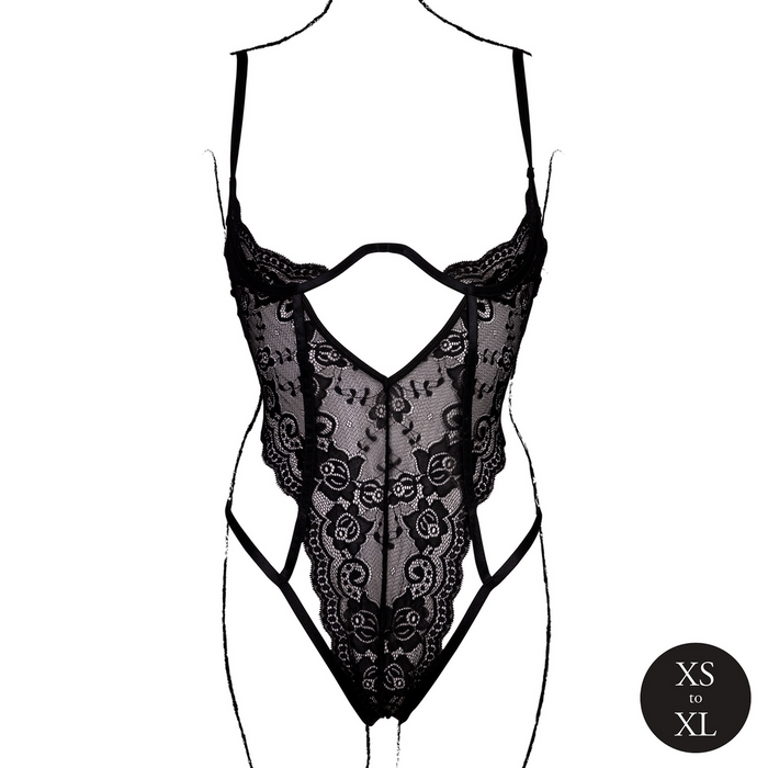 Le Désir Lace Bodysuit Noir