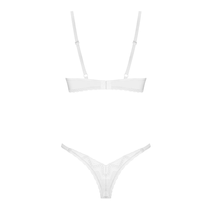 Obsessive Alissium Ensemble Lingerie 2 Pièces Blanc