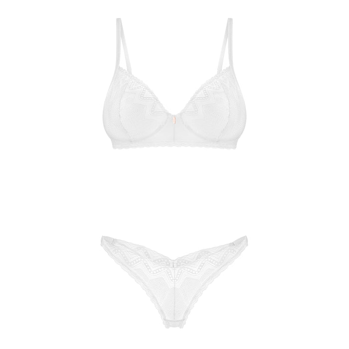 Obsessive Alissium Ensemble Lingerie 2 Pièces Blanc