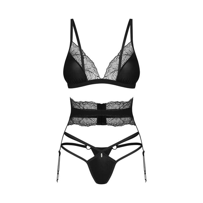 Obsessive Lobellis Lingerie Ensemble 3 Pièces Noir