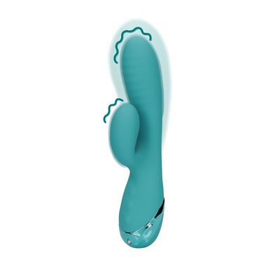 Inflatable Rabbit Vibrator Peacock Blue