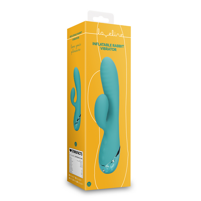 Inflatable Rabbit Vibrator Peacock Blue