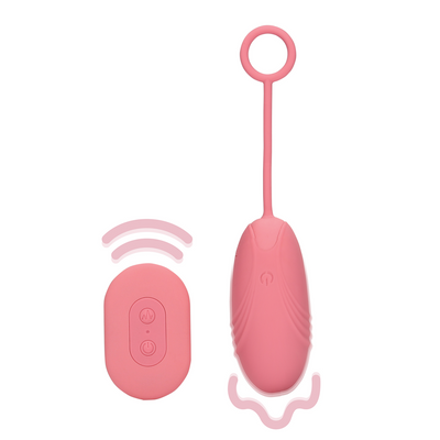 Ultra Soft Silicone Egg Vibrator With Remote Control Pink Arabesque