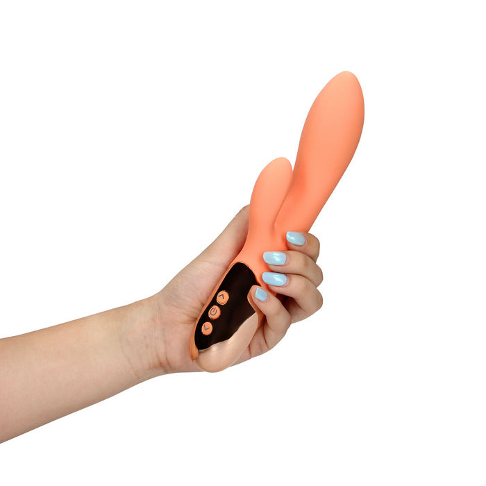 Ultra Soft Silicone Rabbit Vibrator Ceramic Peach