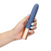 Travel Vibrator With Lube Compartment And Pump Blue Horizon