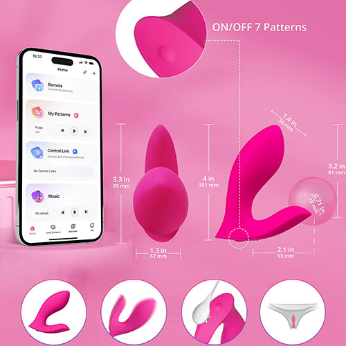 Lovense Flexer Dual Panty Vibromasseur Avec App 10 cm