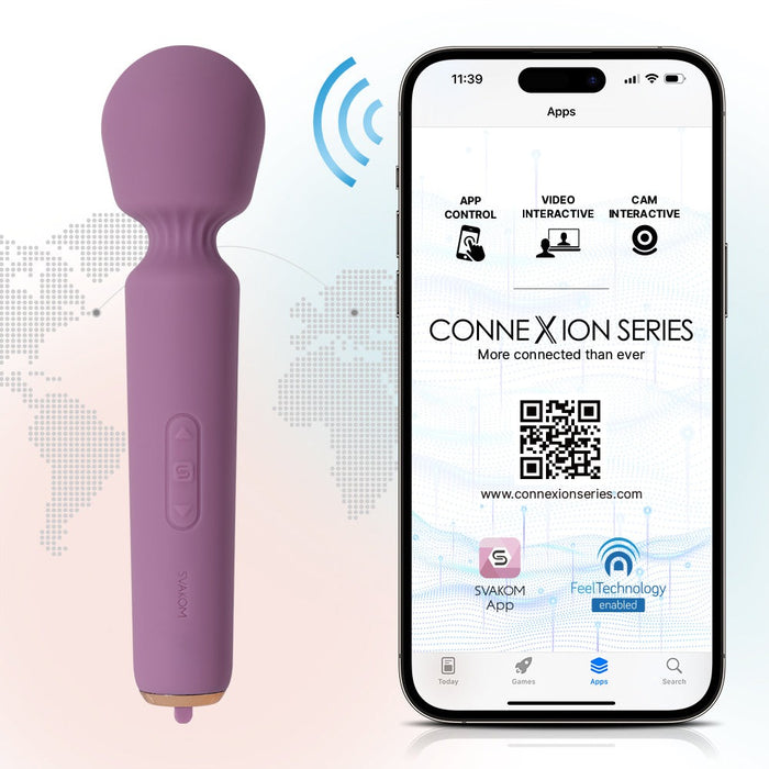 Svakom Mini Emma Vibromasseur Wand Avec App 16 cm